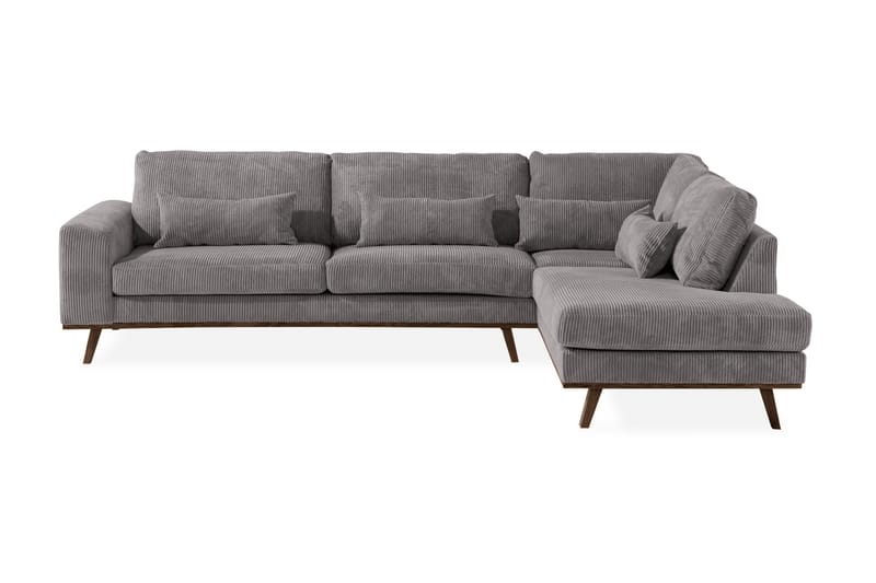 Copenhagen 4-sits Högervänd L-formad Schäslongsoffa i Manchester - Mörkgrå - Möbler - Soffa - Divansoffa & schäslongsoffa - 4 sits soffa med divan