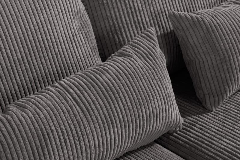 Copenhagen 4-sits Högervänd L-formad Schäslongsoffa i Manchester - Mörkgrå - Möbler - Soffa - Divansoffa & schäslongsoffa - 4 sits soffa med divan