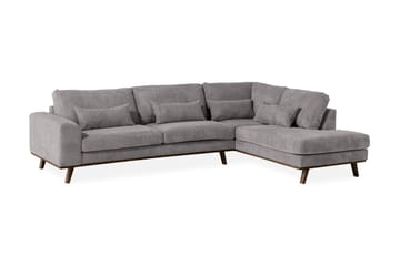 Copenhagen 4-sits Högervänd L-formad Schäslongsoffa i Manchester - Mörkgrå - Möbler - Soffa - Divansoffa & schäslongsoffa - 4 sits soffa med divan