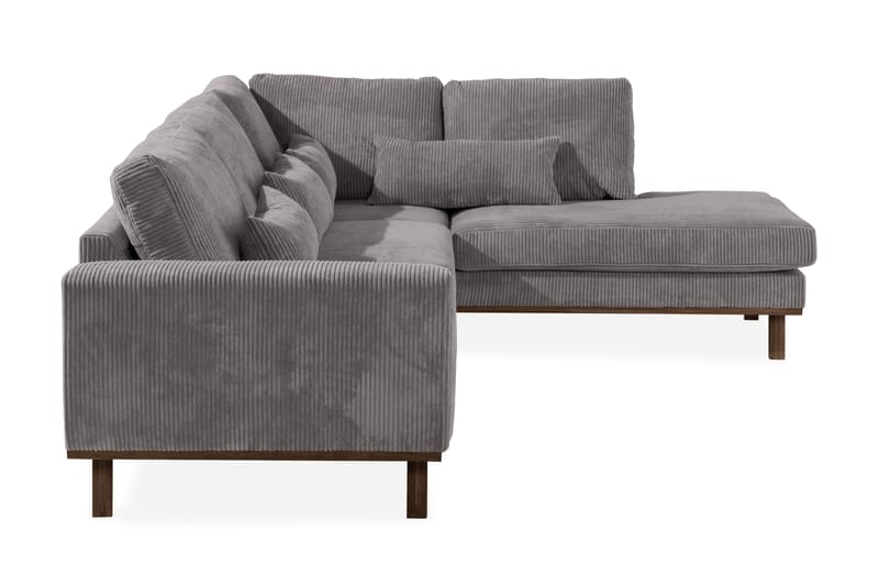 Copenhagen 4-sits Högervänd L-formad Schäslongsoffa i Manchester - Mörkgrå - Möbler - Soffa - Divansoffa & schäslongsoffa - 4 sits soffa med divan