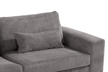 Copenhagen 4-sits Högervänd L-formad Schäslongsoffa i Manchester - Mörkgrå - Möbler - Soffa - Divansoffa & schäslongsoffa - 4 sits soffa med divan