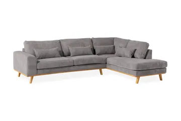 Copenhagen 4-sits Högervänd L-formad Schäslongsoffa i Manchester - Mörkgrå - Möbler - Soffa - Divansoffa & schäslongsoffa - 4 sits soffa med divan
