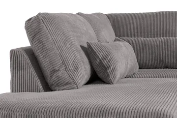 Copenhagen 4-sits Högervänd L-formad Schäslongsoffa i Manchester - Mörkgrå - Möbler - Soffa - Divansoffa & schäslongsoffa - 4 sits soffa med divan