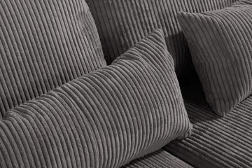 Copenhagen 4-sits Högervänd L-formad Schäslongsoffa i Manchester - Mörkgrå - Möbler - Soffa - Divansoffa & schäslongsoffa - 4 sits soffa med divan