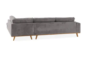 Copenhagen 4-sits Högervänd L-formad Schäslongsoffa i Manchester - Mörkgrå - Möbler - Soffa - Divansoffa & schäslongsoffa - 4 sits soffa med divan