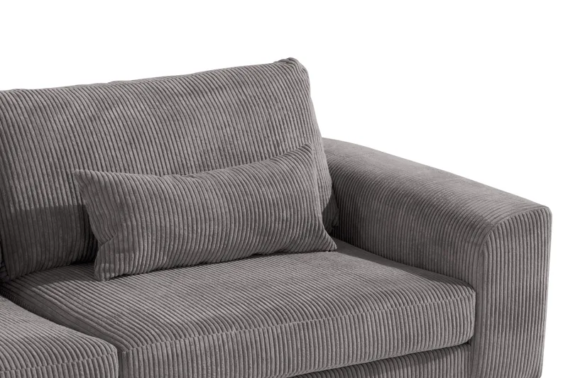 Copenhagen 4-sits Högervänd L-formad Schäslongsoffa i Manchester - Mörkgrå - Möbler - Soffa - Divansoffa & schäslongsoffa - 4 sits soffa med divan