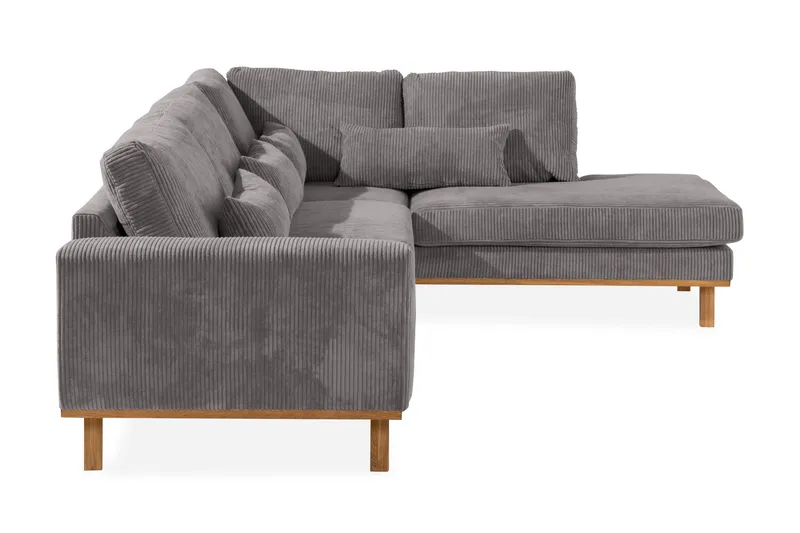 Copenhagen 4-sits Högervänd L-formad Schäslongsoffa i Manchester - Mörkgrå - Möbler - Soffa - Divansoffa & schäslongsoffa - 4 sits soffa med divan