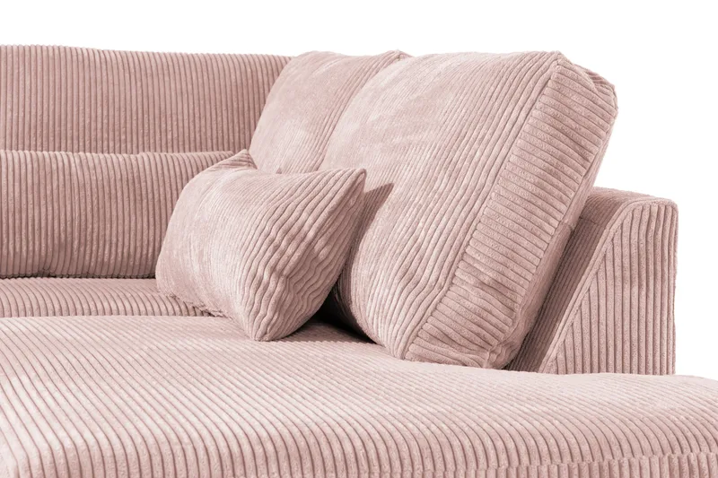 Copenhagen 4-sits Högervänd L-formad Schäslongsoffa i Manchester - Rosa - Möbler - Soffa - Divansoffa & schäslongsoffa - 4 sits soffa med divan