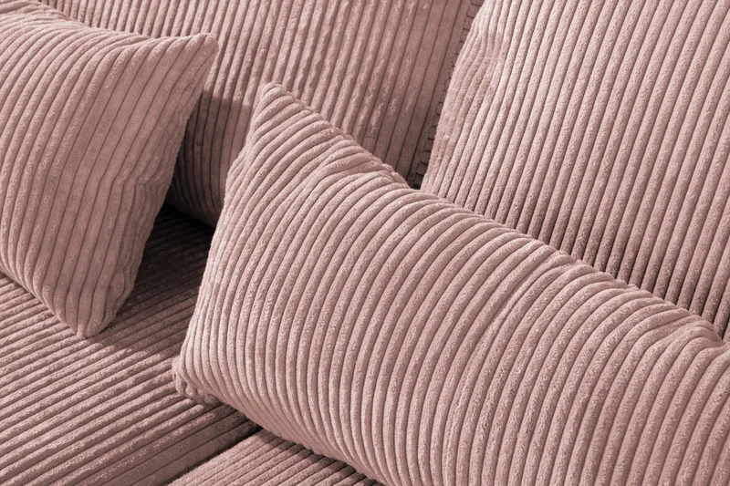 Copenhagen 4-sits Högervänd L-formad Schäslongsoffa i Manchester - Rosa - Möbler - Soffa - Divansoffa & schäslongsoffa - 4 sits soffa med divan