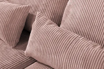 Copenhagen 4-sits Högervänd L-formad Schäslongsoffa i Manchester - Rosa - Möbler - Soffa - Divansoffa & schäslongsoffa - 4 sits soffa med divan