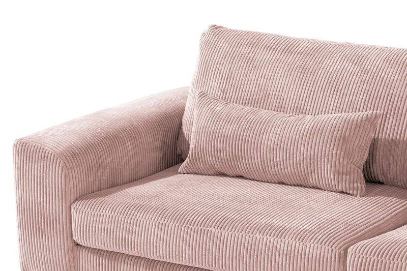 Copenhagen 4-sits Högervänd L-formad Schäslongsoffa i Manchester - Rosa - Möbler - Soffa - Divansoffa & schäslongsoffa - 4 sits soffa med divan