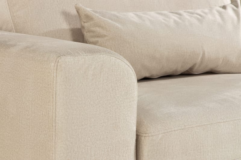 Copenhagen 4-sits Högervänd L-formad Schäslongsoffa i Sammet - Beige - Möbler - Soffa - Divansoffa & schäslongsoffa - 4 sits soffa med divan