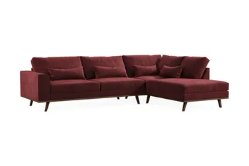 Copenhagen 4-sits Högervänd L-formad Schäslongsoffa i Sammet - Lila - Möbler - Soffa - Divansoffa & schäslongsoffa - 4 sits soffa med divan