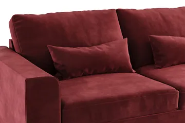 Copenhagen 4-sits Högervänd L-formad Schäslongsoffa i Sammet - Lila - Möbler - Soffa - Divansoffa & schäslongsoffa - 4 sits soffa med divan