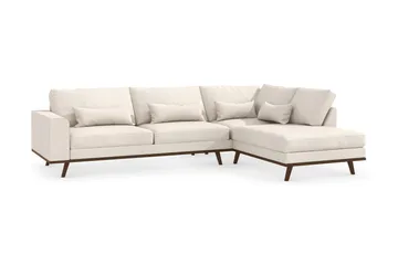 Copenhagen 4-sits Högervänd L-formad Schäslongsoffa i Tyg - Beige - Möbler - Soffa - Divansoffa & schäslongsoffa - 4 sits soffa med divan