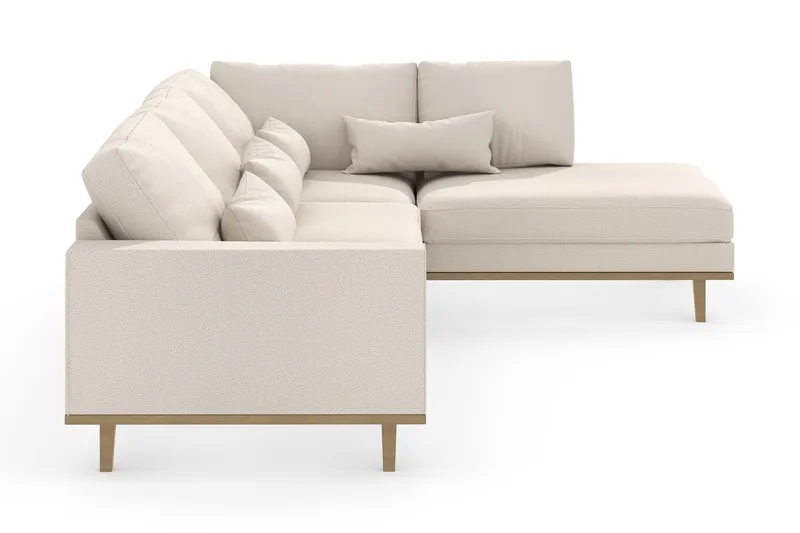 Copenhagen 4-sits Högervänd L-formad Schäslongsoffa i Tyg - Beige - Möbler - Soffa - Divansoffa & schäslongsoffa - 4 sits soffa med divan