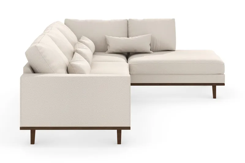 Copenhagen 4-sits Högervänd L-formad Schäslongsoffa i Tyg - Beige - Möbler - Soffa - Divansoffa & schäslongsoffa - 4 sits soffa med divan
