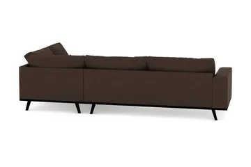 Copenhagen 4-sits Högervänd L-formad Schäslongsoffa i Tyg - Brun - Möbler - Soffa - Divansoffa & schäslongsoffa - 4 sits soffa med divan
