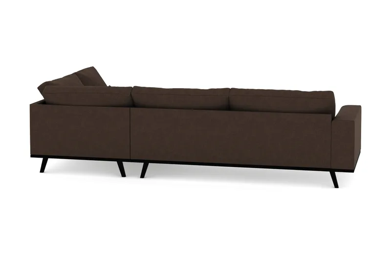 Copenhagen 4-sits Högervänd L-formad Schäslongsoffa i Tyg - Brun - Möbler - Soffa - Divansoffa & schäslongsoffa - 4 sits soffa med divan