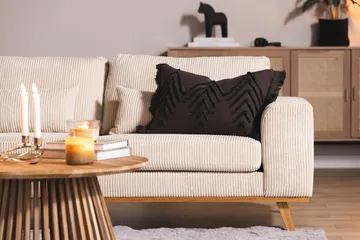 Copenhagen 4-sits Vänstervänd L-formad Divansoffa i Manchester - Beige - Möbler - Soffa - Divansoffa & schäslongsoffa - 4 sits soffa med divan