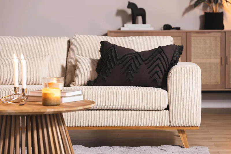 Copenhagen 4-sits Vänstervänd L-formad Divansoffa i Manchester - Beige - Möbler - Soffa - Divansoffa & schäslongsoffa - 4 sits soffa med divan