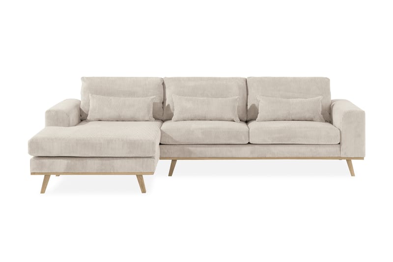 Copenhagen 4-sits Vänstervänd L-formad Divansoffa i Manchester - Beige - Möbler - Soffa - Divansoffa & schäslongsoffa - 4 sits soffa med divan