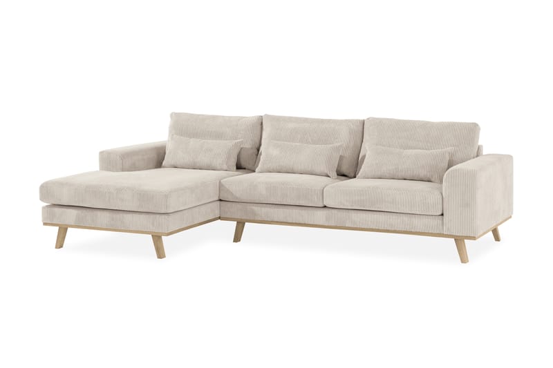 Copenhagen 4-sits Vänstervänd L-formad Divansoffa i Manchester - Beige - Möbler - Soffa - Divansoffa & schäslongsoffa - 4 sits soffa med divan