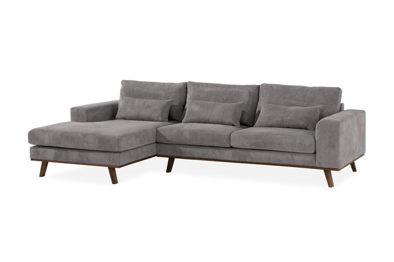 Copenhagen 4-sits Vänstervänd L-formad Divansoffa i Manchester - Mörkgrå - Möbler - Soffa - Divansoffa & schäslongsoffa - 4 sits soffa med divan
