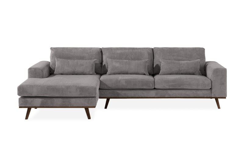 Copenhagen 4-sits Vänstervänd L-formad Divansoffa i Manchester - Mörkgrå - Möbler - Soffa - Divansoffa & schäslongsoffa - 4 sits soffa med divan