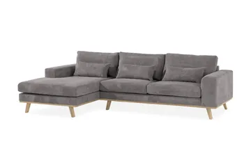 Copenhagen 4-sits Vänstervänd L-formad Divansoffa i Manchester - Mörkgrå - Möbler - Soffa - Divansoffa & schäslongsoffa - 4 sits soffa med divan