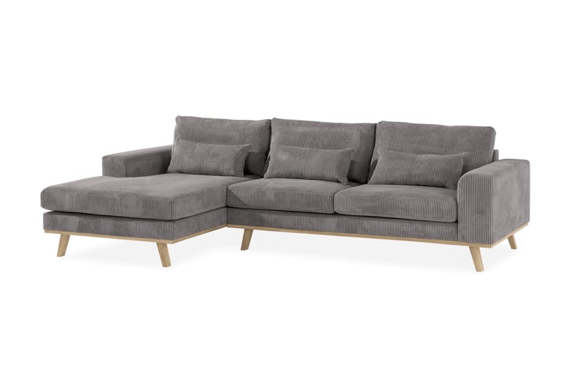 Copenhagen 4-sits Vänstervänd L-formad Divansoffa i Manchester - Mörkgrå - Möbler - Soffa - Divansoffa & schäslongsoffa - 4 sits soffa med divan