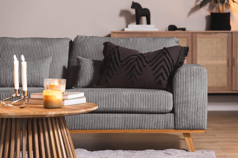 Copenhagen 4-sits Vänstervänd L-formad Divansoffa i Manchester - Mörkgrå - Möbler - Soffa - Divansoffa & schäslongsoffa - 4 sits soffa med divan