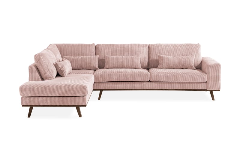 Copenhagen 4-sits Vänstervänd L-formad Divansoffa i Manchester - Rosa - Möbler - Soffa - Divansoffa & schäslongsoffa - 4 sits soffa med divan