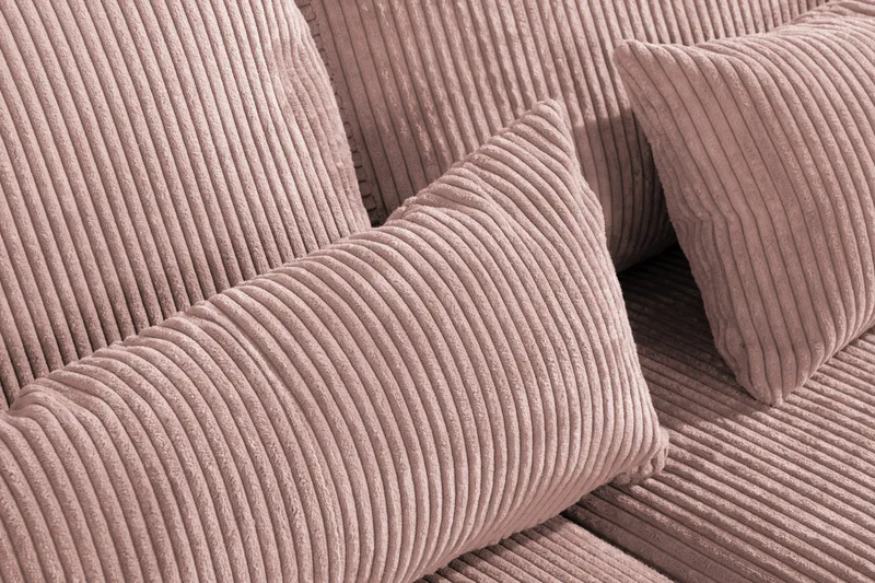 Copenhagen 4-sits Vänstervänd L-formad Divansoffa i Manchester - Rosa - Möbler - Soffa - Divansoffa & schäslongsoffa - 4 sits soffa med divan