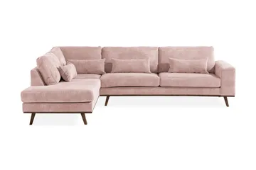 Copenhagen 4-sits Vänstervänd L-formad Divansoffa i Manchester - Rosa - Möbler - Soffa - Divansoffa & schäslongsoffa - 4 sits soffa med divan