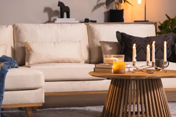 Copenhagen 4-sits Vänstervänd L-formad Divansoffa i Sammet - Beige - Möbler - Soffa - Divansoffa & schäslongsoffa - 4 sits soffa med divan