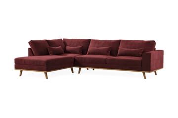Copenhagen 4-sits Vänstervänd L-formad Divansoffa i Sammet - Lila - Möbler - Soffa - Divansoffa & schäslongsoffa - 4 sits soffa med divan