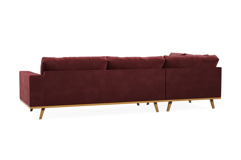 Copenhagen 4-sits Vänstervänd L-formad Divansoffa i Sammet - Lila - Möbler - Soffa - Divansoffa & schäslongsoffa - 4 sits soffa med divan