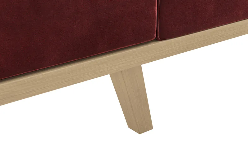 Copenhagen 4-sits Vänstervänd L-formad Divansoffa i Sammet - Lila - Möbler - Soffa - Divansoffa & schäslongsoffa - 4 sits soffa med divan