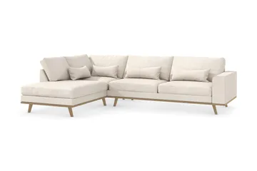 Copenhagen 4-sits Vänstervänd L-formad Divansoffa i Tyg - Beige - Möbler - Soffa - Divansoffa & schäslongsoffa - 4 sits soffa med divan
