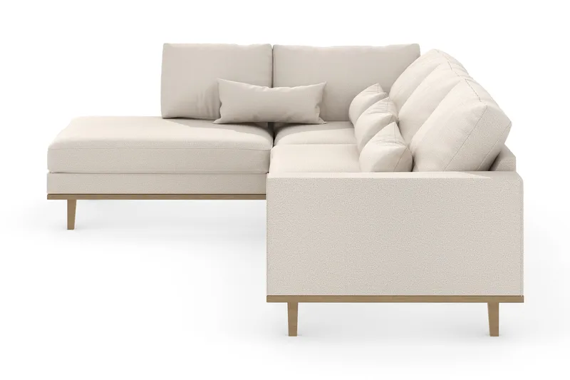 Copenhagen 4-sits Vänstervänd L-formad Divansoffa i Tyg - Beige - Möbler - Soffa - Divansoffa & schäslongsoffa - 4 sits soffa med divan