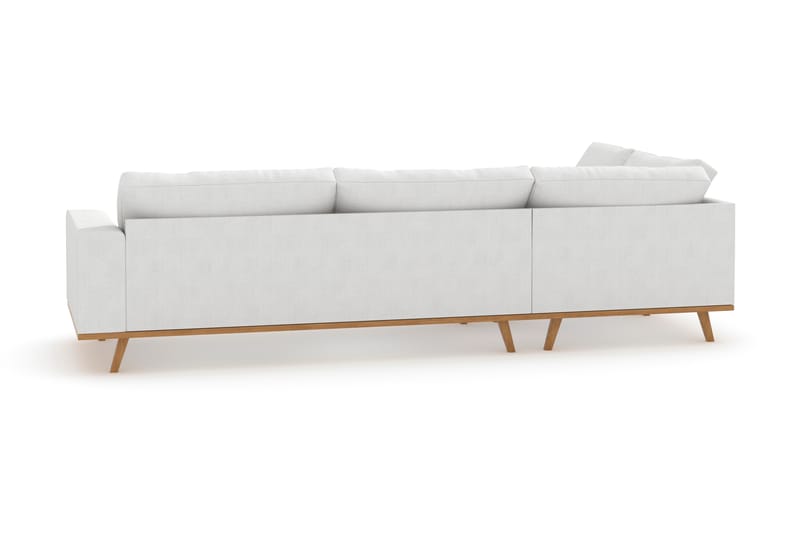 Copenhagen 4-sits Vänstervänd L-formad Divansoffa i Tyg - Vit - Möbler - Soffa - Divansoffa & schäslongsoffa - 4 sits soffa med divan