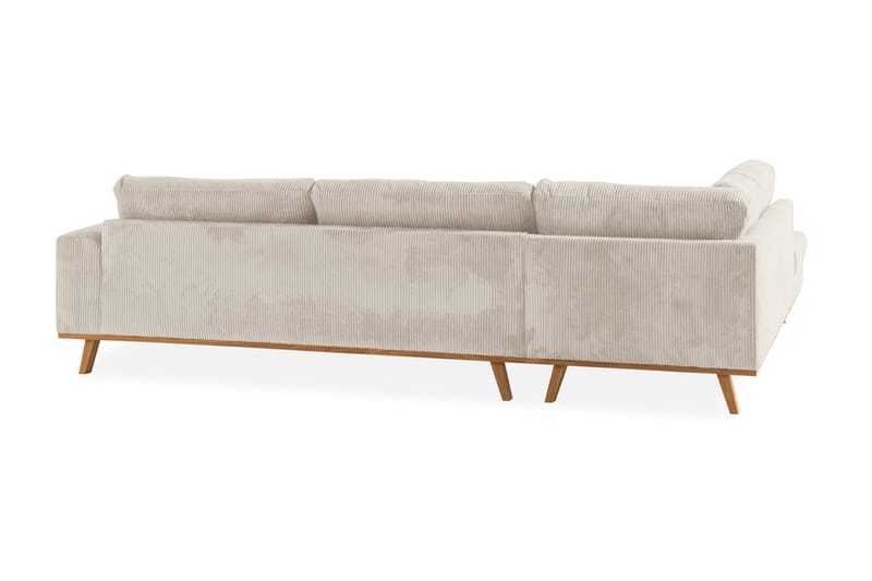 Copenhagen 4-sits Vänstervänd L-formad Schäslongsoffa i Manchester - Beige - Möbler - Soffa - Divansoffa & schäslongsoffa - 4 sits soffa med divan