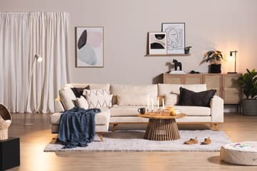 Copenhagen 4-sits Vänstervänd L-formad Schäslongsoffa i Manchester - Beige - Möbler - Soffa - Divansoffa & schäslongsoffa - 4 sits soffa med divan