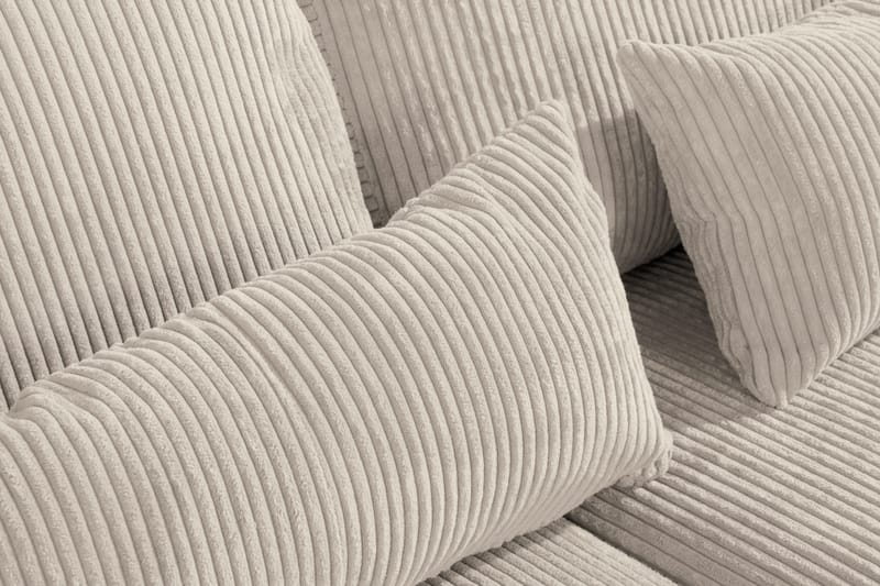 Copenhagen 4-sits Vänstervänd L-formad Schäslongsoffa i Manchester - Beige - Möbler - Soffa - Divansoffa & schäslongsoffa - 4 sits soffa med divan