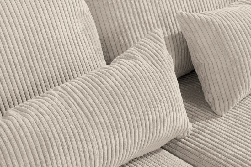 Copenhagen 4-sits Vänstervänd L-formad Schäslongsoffa i Manchester - Beige - Möbler - Soffa - Divansoffa & schäslongsoffa - 4 sits soffa med divan