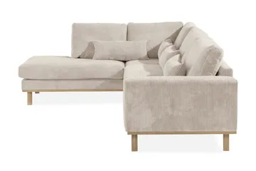 Copenhagen 4-sits Vänstervänd L-formad Schäslongsoffa i Manchester - Beige - Möbler - Soffa - Divansoffa & schäslongsoffa - 4 sits soffa med divan