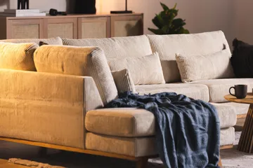 Copenhagen 4-sits Vänstervänd L-formad Schäslongsoffa i Manchester - Beige - Möbler - Soffa - Divansoffa & schäslongsoffa - 4 sits soffa med divan