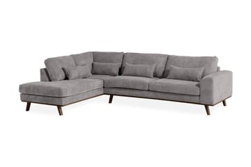 Copenhagen 4-sits Vänstervänd L-formad Schäslongsoffa i Manchester - Mörkgrå - Möbler - Soffa - Divansoffa & schäslongsoffa - 4 sits soffa med divan