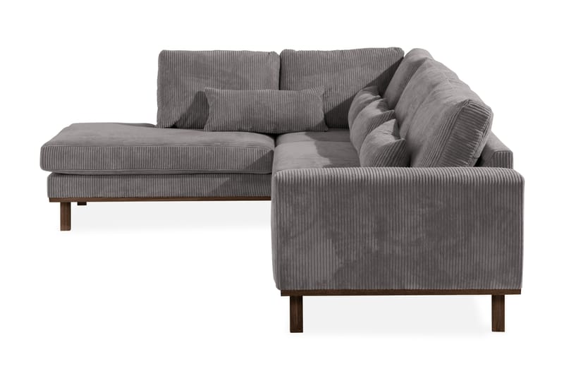 Copenhagen 4-sits Vänstervänd L-formad Schäslongsoffa i Manchester - Mörkgrå - Möbler - Soffa - Divansoffa & schäslongsoffa - 4 sits soffa med divan